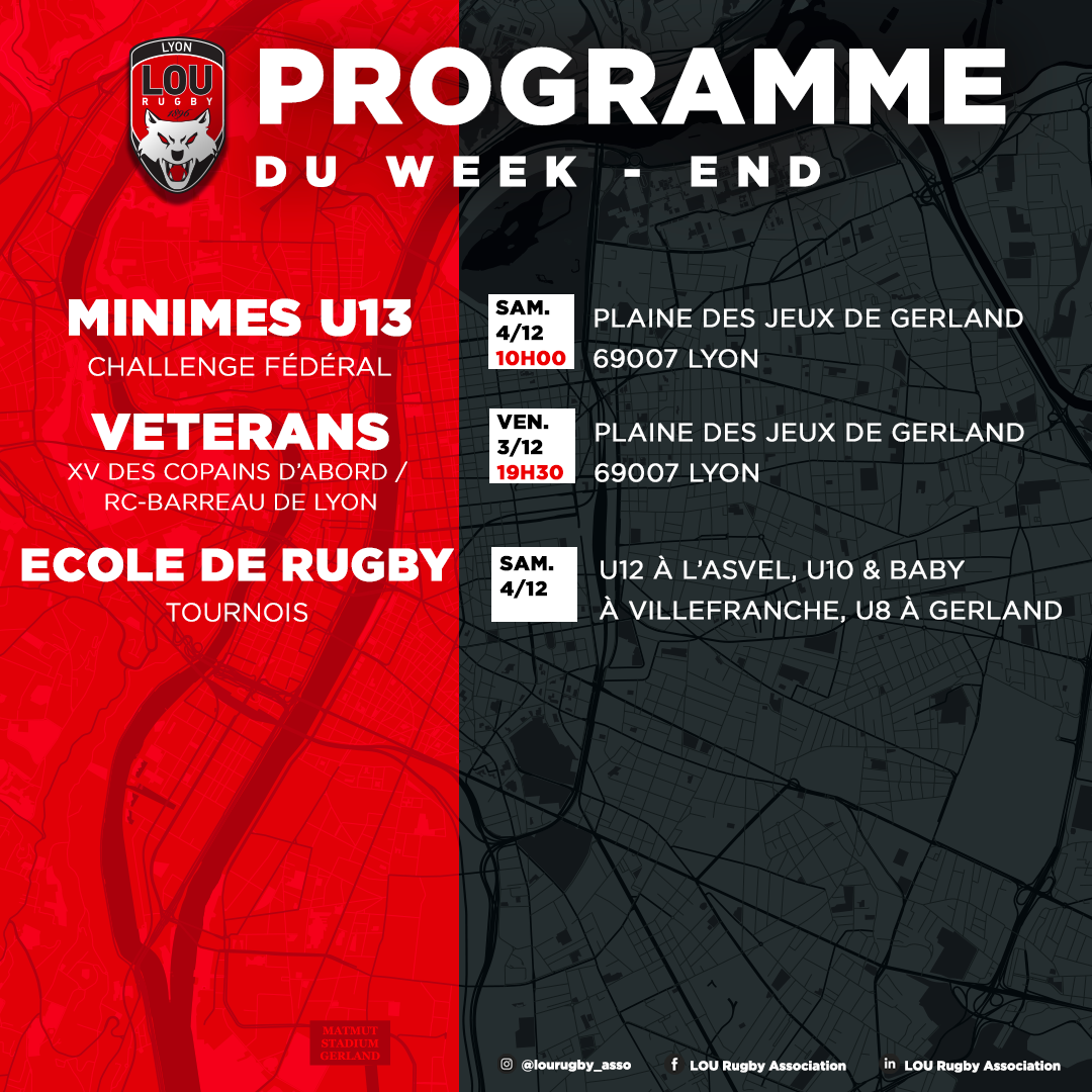 Le Programme Du Week End Lou Association